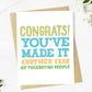 "Another year of tolerating people" Funny Birthday Text Card