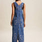 Floral Embroidered Denim Overall Dress LD1615