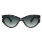 Women Sleek Oval Retro Cat Eye Sunglasses