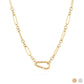 18K Gold Stainless Steel Mixed Link Carabiner Necklace