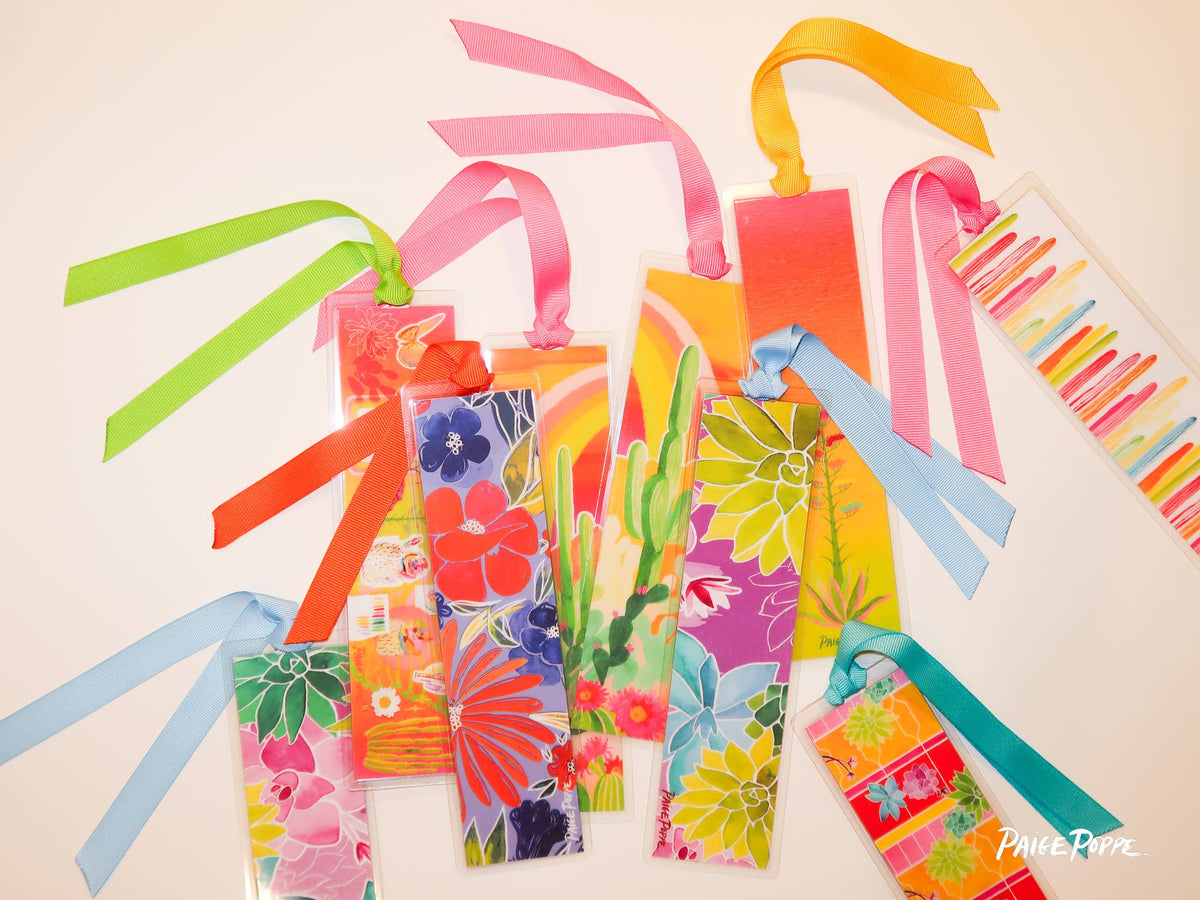 "Technicolor Agave" Ribboned Bookmark