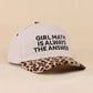 Girl Math Is Always The Answer Two Tone Snapback Hat Zenana Consgt.