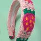 FLORAL CROCHET SOFT WOVEN KNIT HEADBAND HAIR BAND | 40HB182