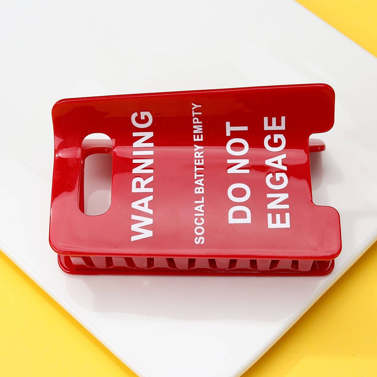 Funny Caution Sign Hair Claw Clip | 40H1055