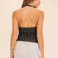 Polka Dot Halter Ruched Top