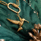 18K Gold PVD Paperclip Carabiner Necklace