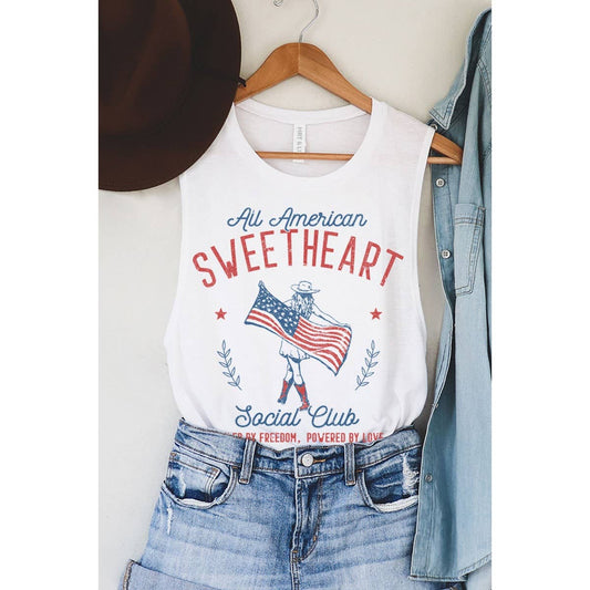 ALL AMERICAN SWEETHEART SOCIAL CLUB GRAPHIC TANK TOP