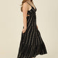 F4F72-W738 PRINTED MAXI DRESS WITH CUTOUT