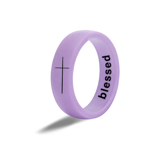 Flip Reversible cross / blessed purple ring