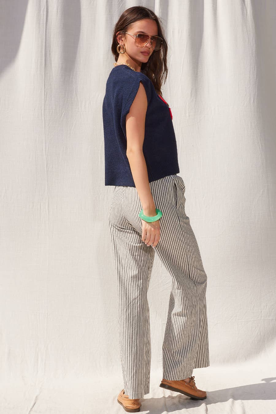 Striped Wide Leg Pants