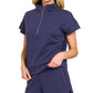 Scuba High Neck Half Zip Top & Dolphin Shorts Set Zenana