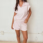 Gingham Zip Up Top Short Set