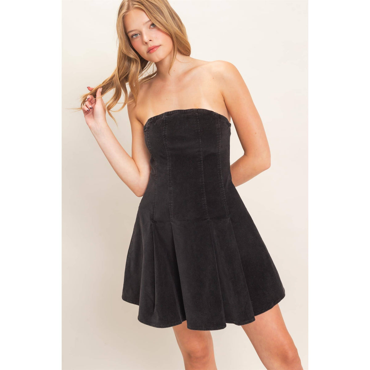 Strapless Mineral Wash Dress