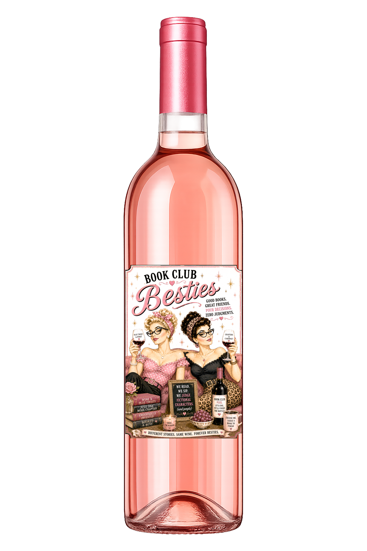 Sassy Girl, Wine Label, Book Club Besties