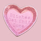 Bitches Get Shit Done Lace Heart Ceramic Trinket Dish