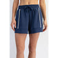 MODAL SCUBA FLAT PIPING A-LINE SHORTS