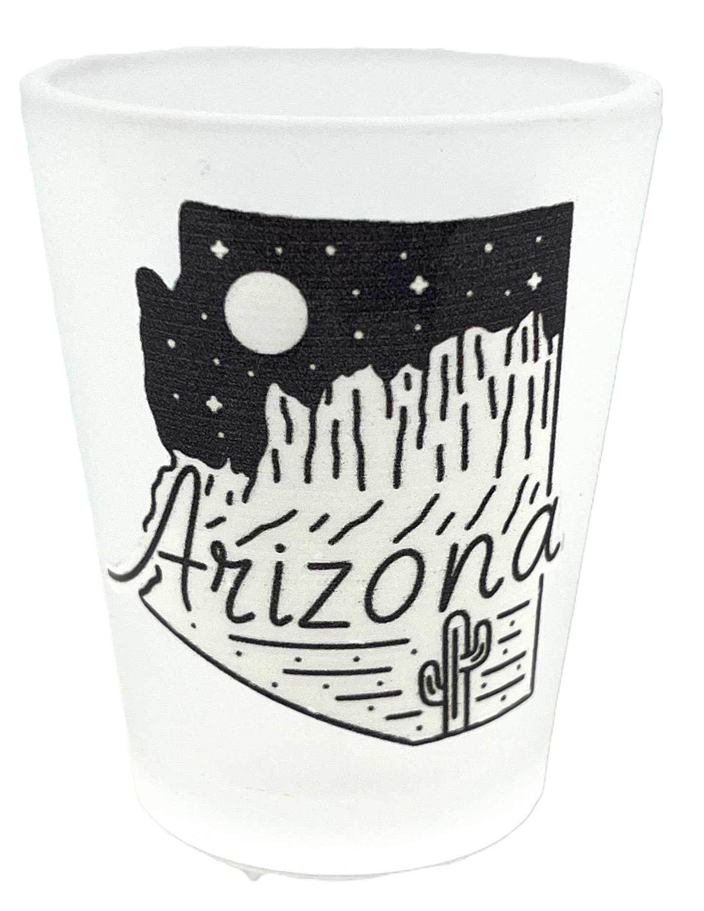 "Arizona" Map Frosted State Shot Glass 2 oz