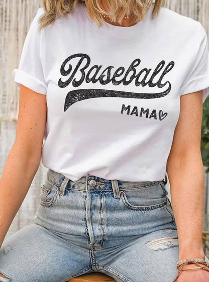 BASEBALL MAMA GRAPHIC TSHIRTS