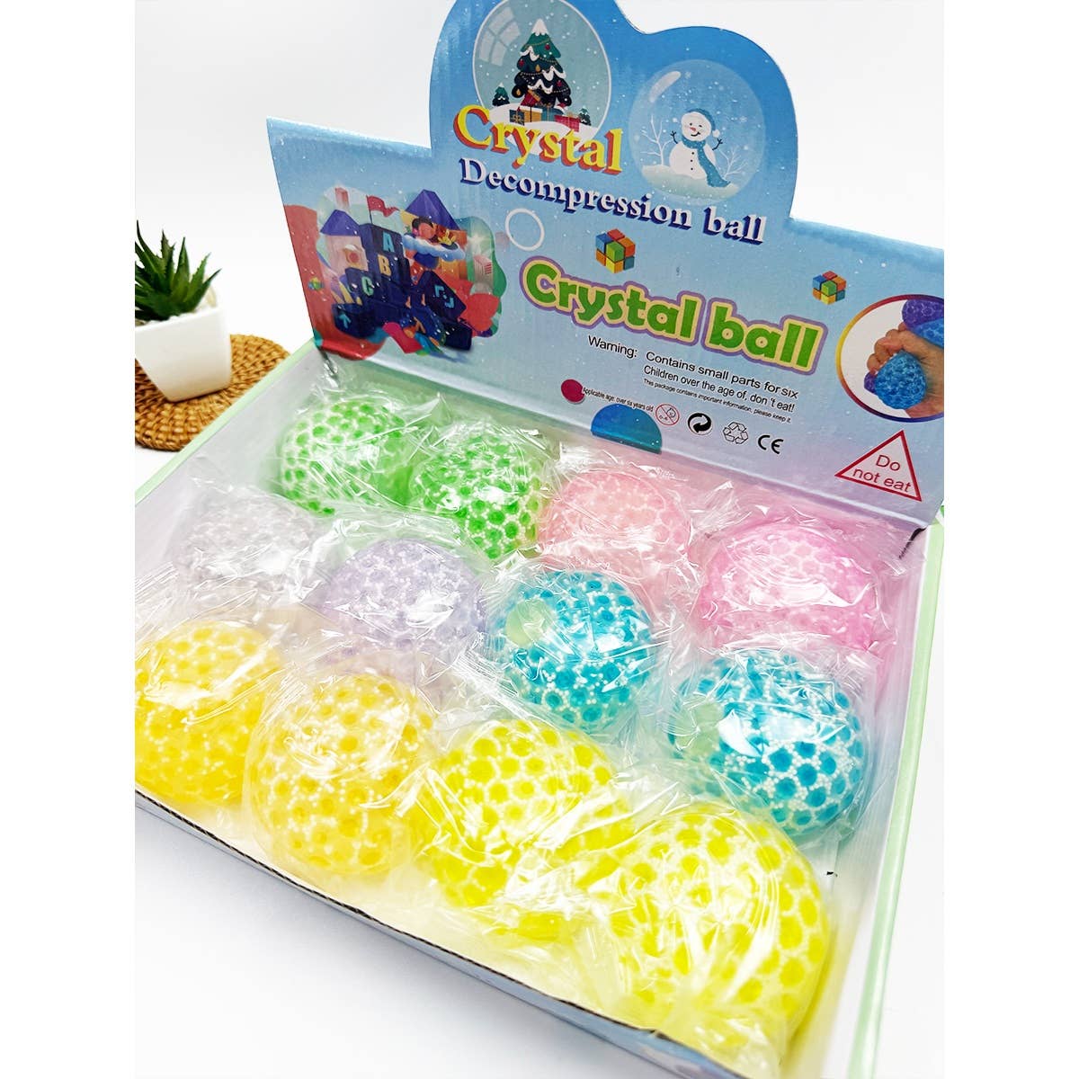 Sticky Jelly Colors Crystal Squishy Ball Toy