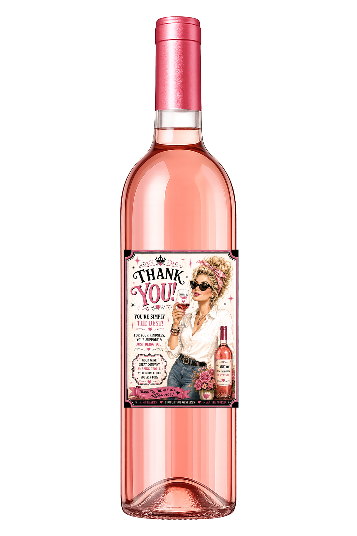 Sassy Girl, Wine Label, Thank you