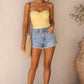 Smocked Twist Front Bandeau Top