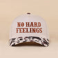 No Hard Feelings Two Tone Canvas Cotton Cap