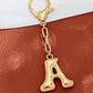 Bubble Letter Monogram Bag Charm Key Chain | 40KC161
