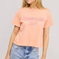 PUFF' Champagne Diet Graphic S/S Seamless Faux Crop