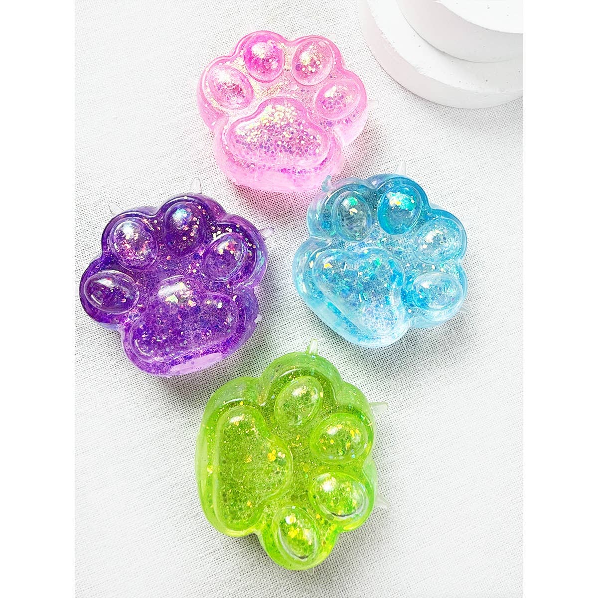 Cute Sugary Glittered Paw Squishy Toy