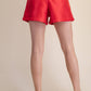 High Waist Glossy Fabric Shorts