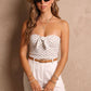 Polka Dot Tie-Front Strapless Top
