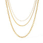 18K STAINLESS STEEL TARNISH FREE LAYERED NECKLACE | 40NK9683