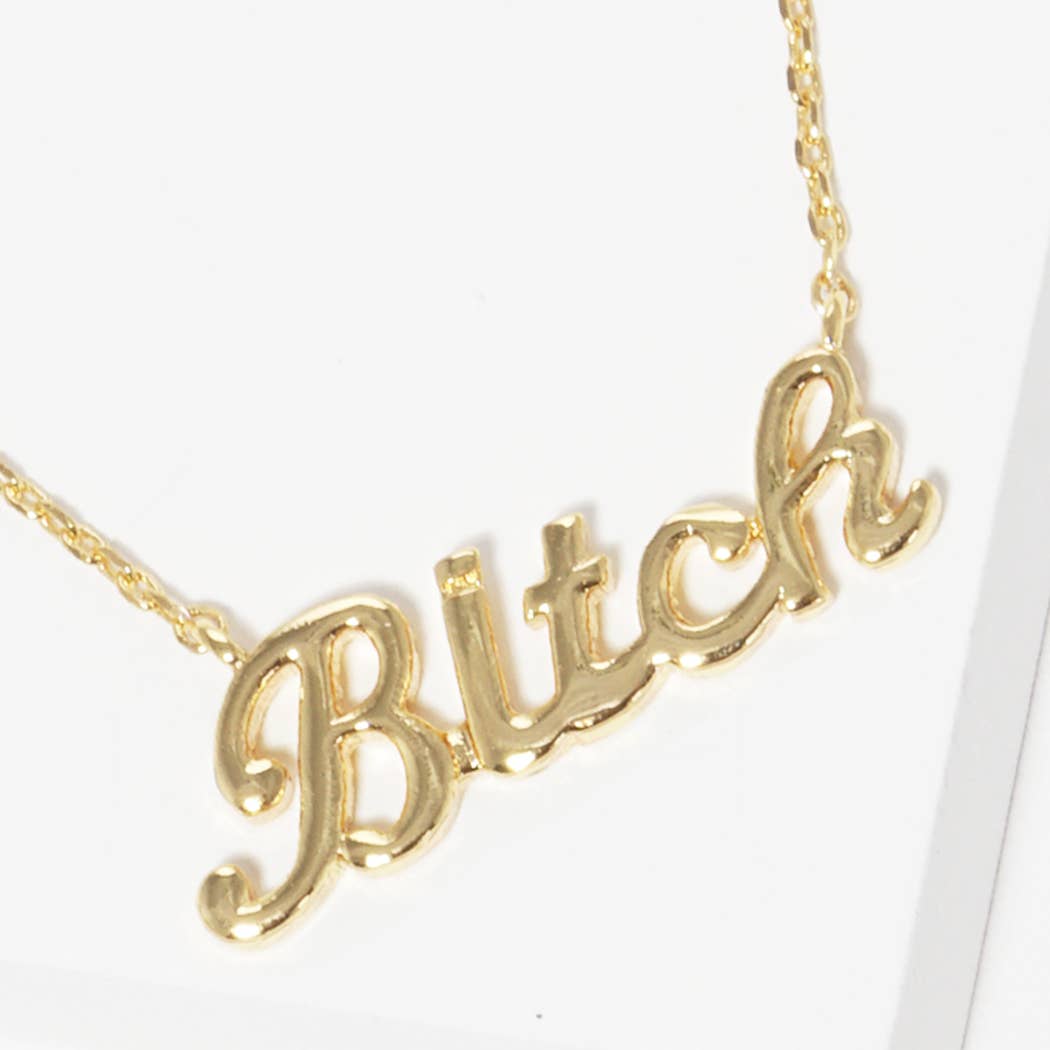 Gold-Dipped Bitch Fashion Necklaces