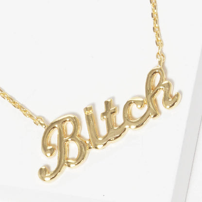 Gold-Dipped Bitch Fashion Necklaces