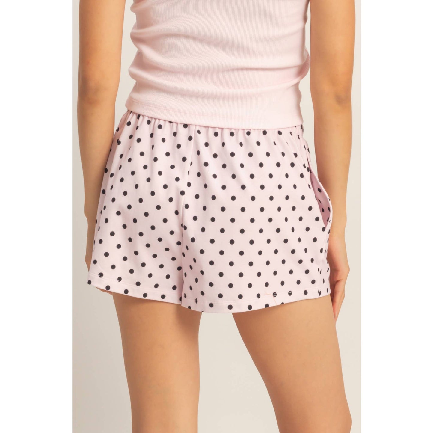 Polka Dot Drawstring Shorts