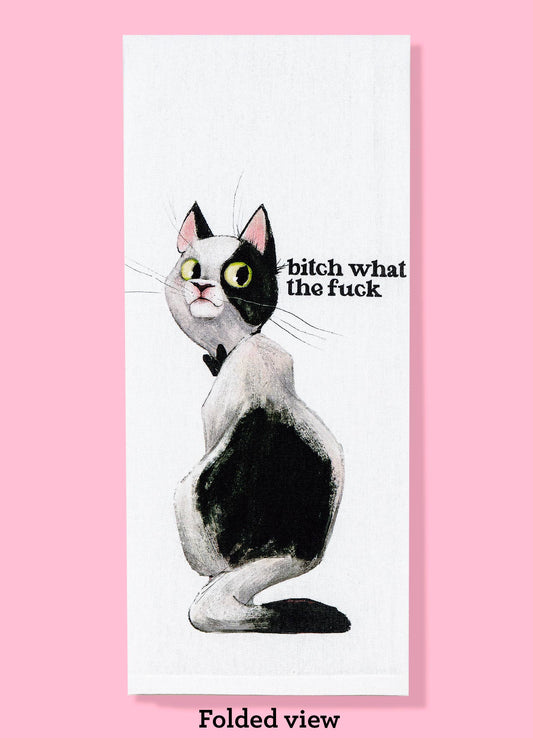 Bitch What the Fuck Tea Towel four pack | Dishtowel