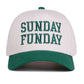 Sunday Funday Two Tone Canvas Cotton Cap  Zenana Consgt.