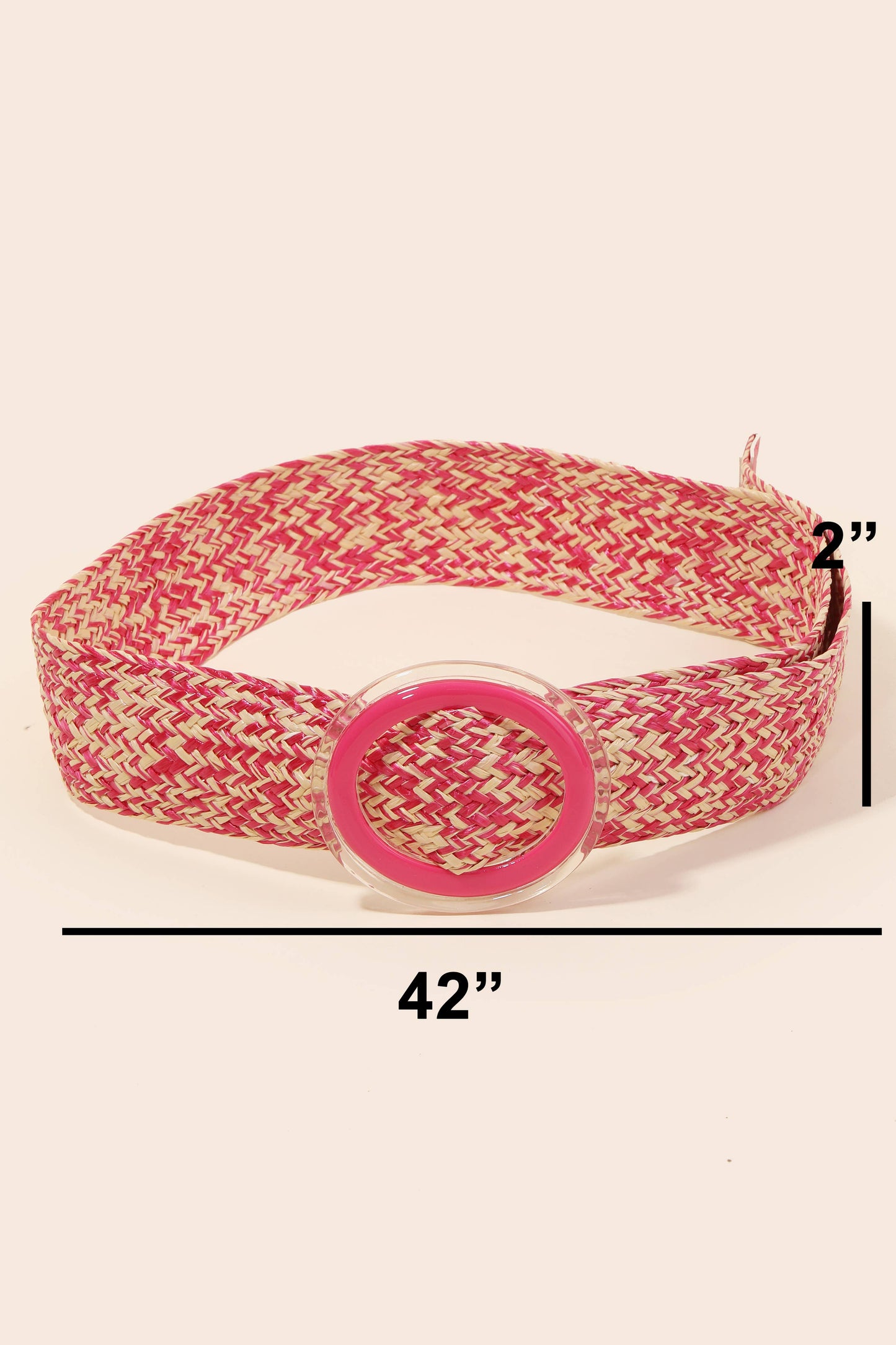 Hoop Buckle Wide Braided Belt