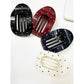 Polkadot Printed Oval Flat Hair Claw