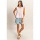Gingham Sleeveless Peplum Top With Side Ties