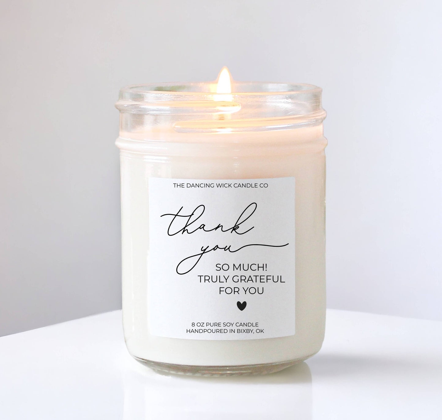 Thank you so much Gift Candle / Eucalyptus and Tea Scent
