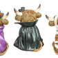 Costumed Halloween Highland Cow 5" Sitter 3 Ast