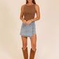 Sculpted Stretch Denim Tank Corset
