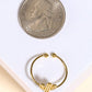 Gold Dipped Delicate Adjustable Cactus Ring