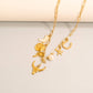 18K Gold PVD Stainless Steel Pearl Beaded Horseshoe Charm