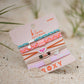 "Roxy Pink Tropics" Pink and Coral Island Vibe Hair Tie Bracelets