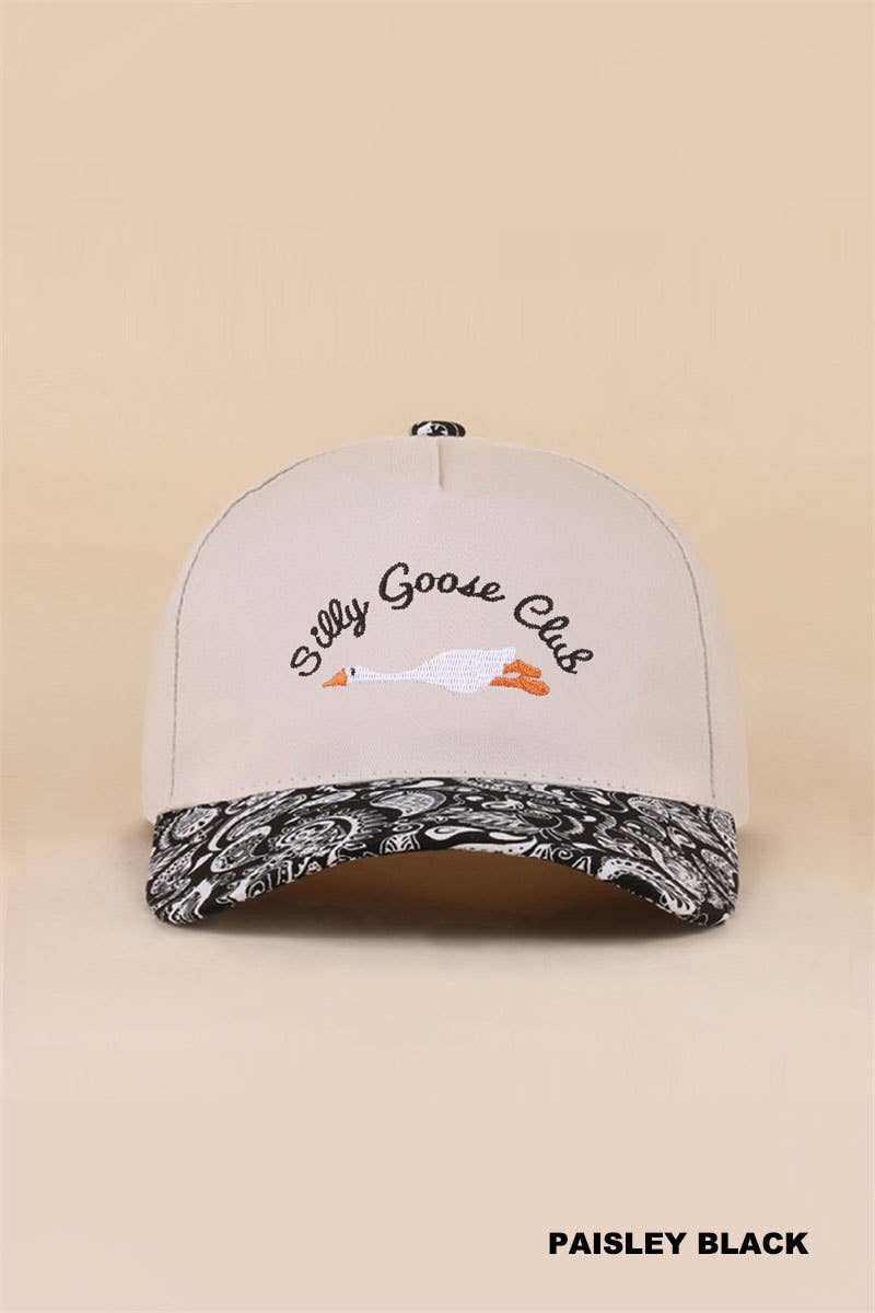Silly Goose Club Two Tone Cotton Hat  Zenana Consgt.