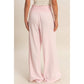 Mineral Washed Wide-Leg Smocked Waist Pants