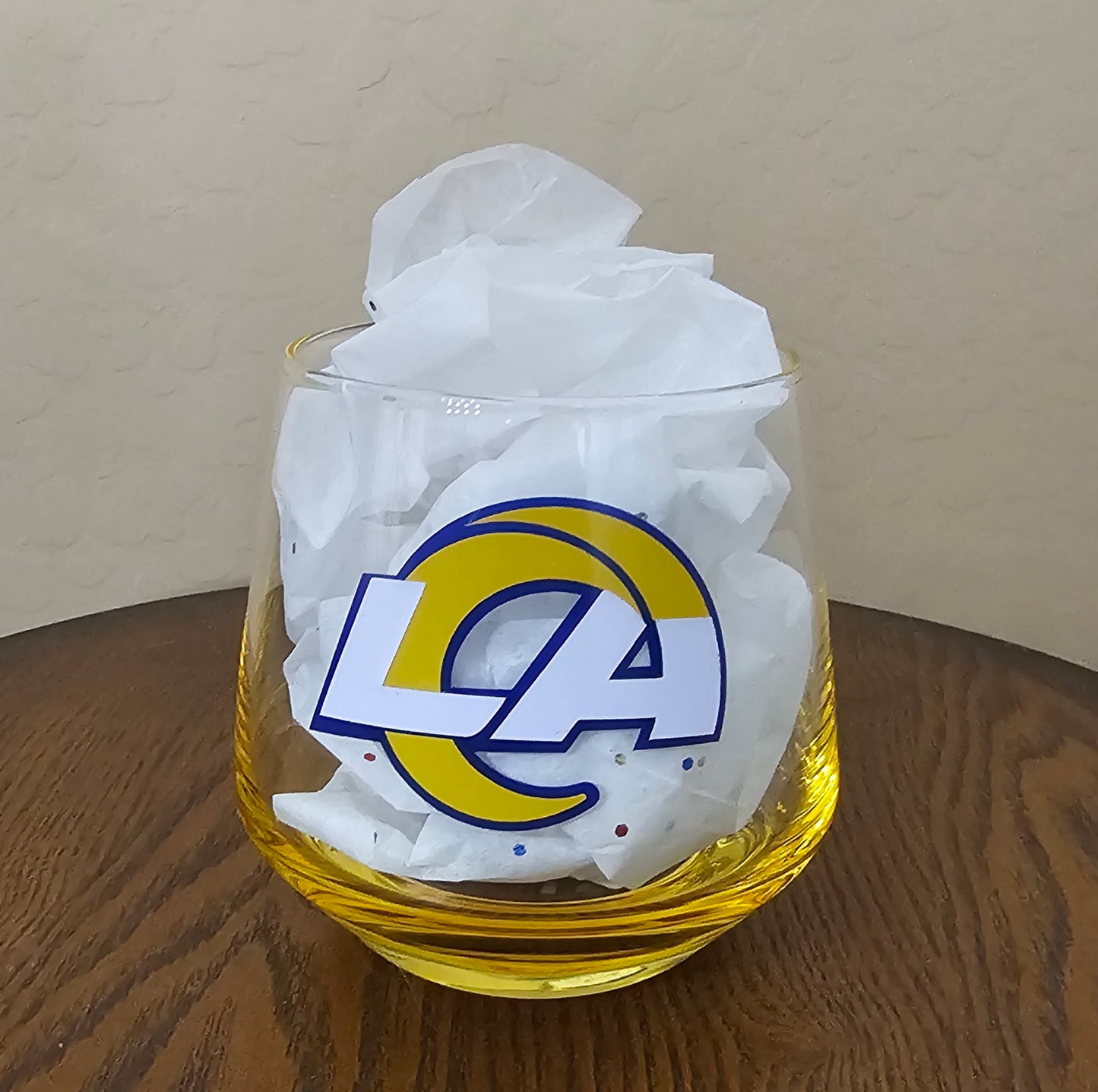 YELLOW  GLASS RAMS 10 OZ