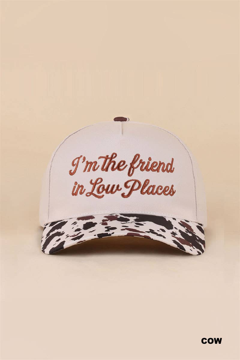 Besties'/I'm The Friend In Low Places two tone snapback hat
